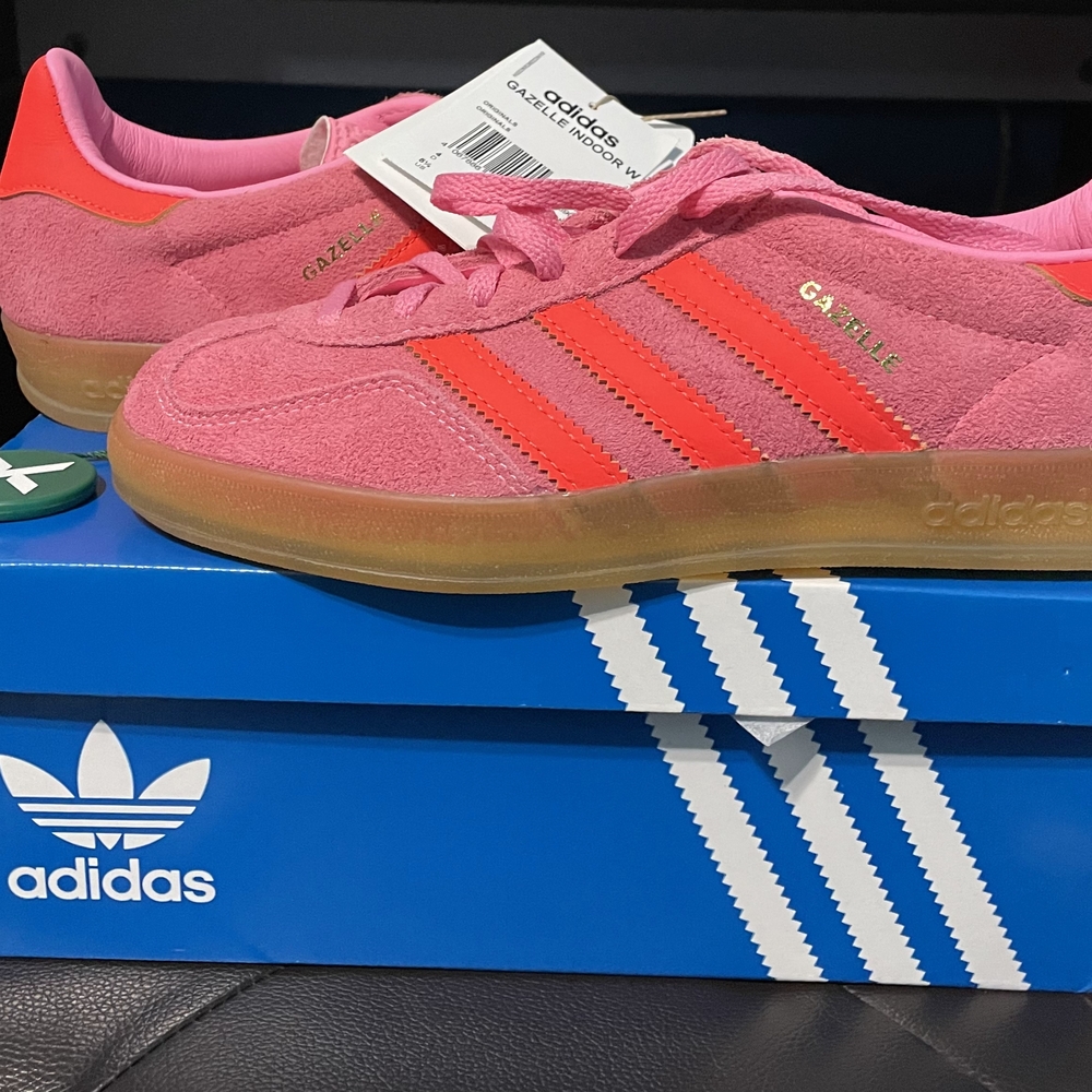 Adidas Pink Gazelle Sneakers Suede Low-Profile
